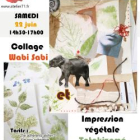 Collage wabi sabi et impression végétale tatakizomé