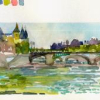 Aquarelle sur le motif Paris