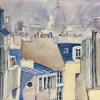 Aquarelle : Les toits de Paris