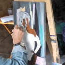 Huile sur toile, atelier adultes