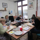 Ambiance de cours à l'atelier EmmAquarelle.