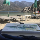 Dessin sur la plage