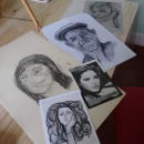 Atelier enfant portrait au fusain