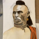 stage "portrait amérindien", aquarelle