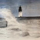 Stage "Tempête en mer", aquarelle