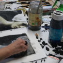 Atelier les arts en tête . Atelier de Sumi E