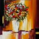 Bouquet bonheur  Huile sur toile