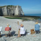 Stage de peinture sur la plage d'étretat