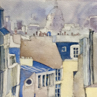 Aquarelle : les toits de paris