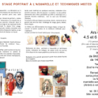 Stage portraits à l'aquarelle et techniques mixtes avec sonia privat