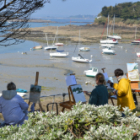 Stage de peinture sur le motif en plein air en bretagne.